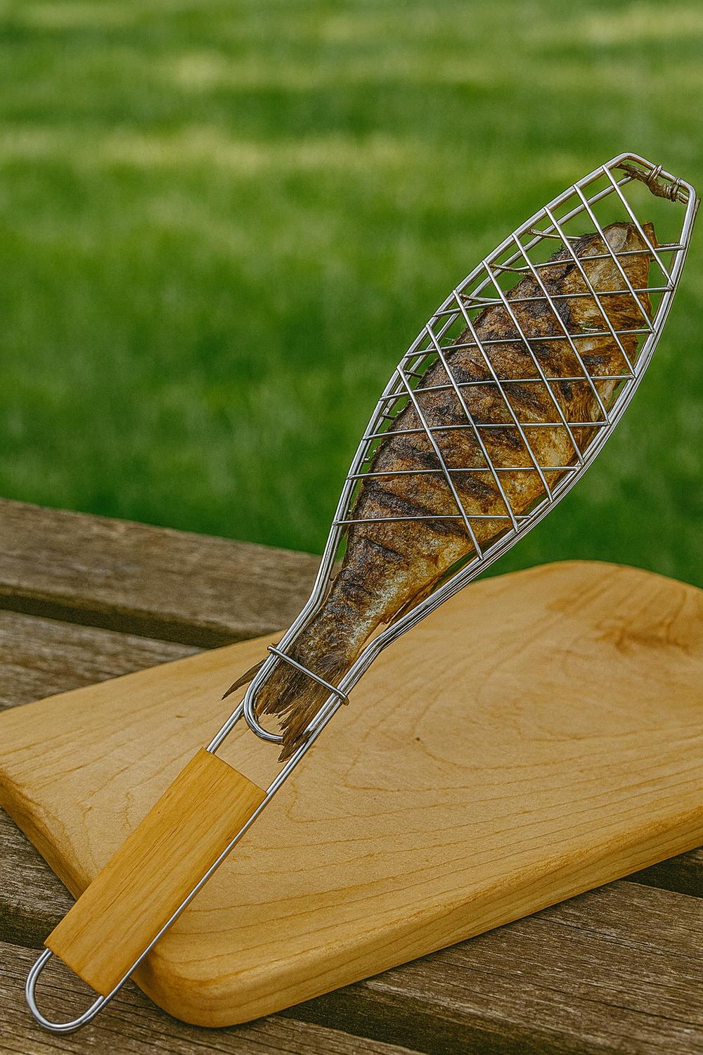REJILLA PARA ASAR VEGETALES Y PESCADO XL MADERA - 1