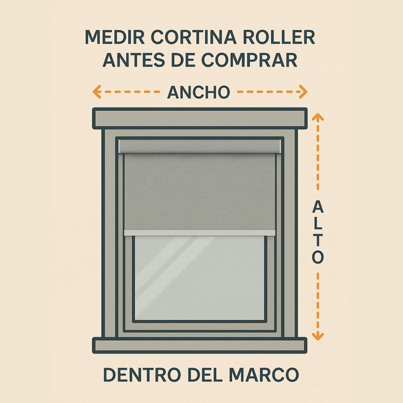 CORTINA ROLLER BLACKOUT BLANCA 120X200 - 8