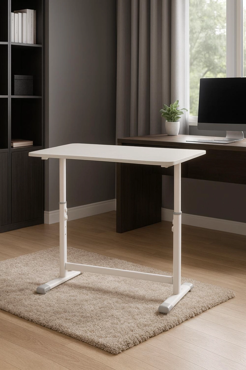 ESCRITORIO CON ALTURA AJUSTABLE 80X60X63-86CM FUNCIONAL BILBAO BLANCO - 2