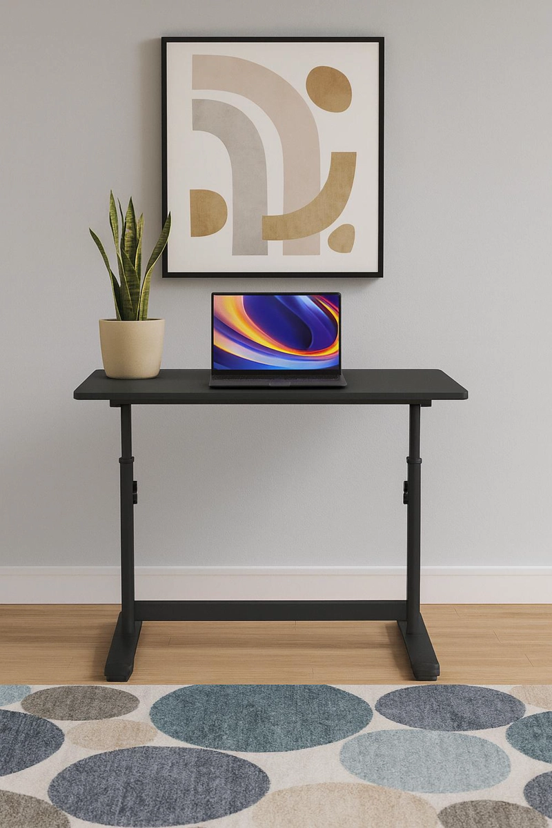 ESCRITORIO CON ALTURA AJUSTABLE 80X60X63-86CM FUNCIONAL BILBAO NEGRO - 1