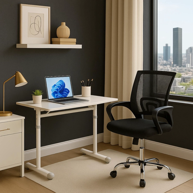 ESCRITORIO CON ALTURA AJUSTABLE 100X60X63-86CM FUNCIONAL TENERIFE BLANCO - 6