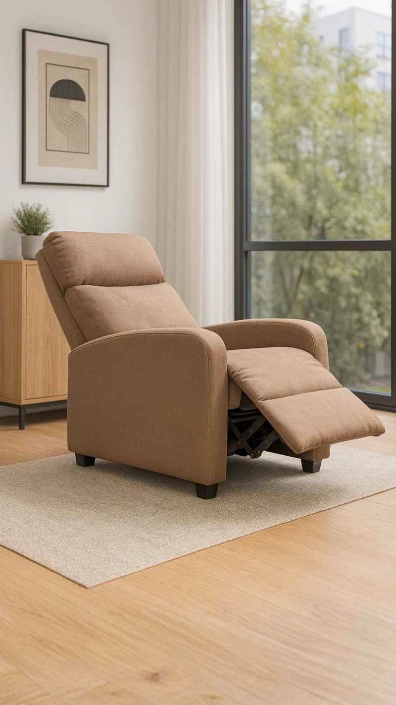 SILLON RECLINABLE BERGER HOLANDA CAFE CLARO - 1