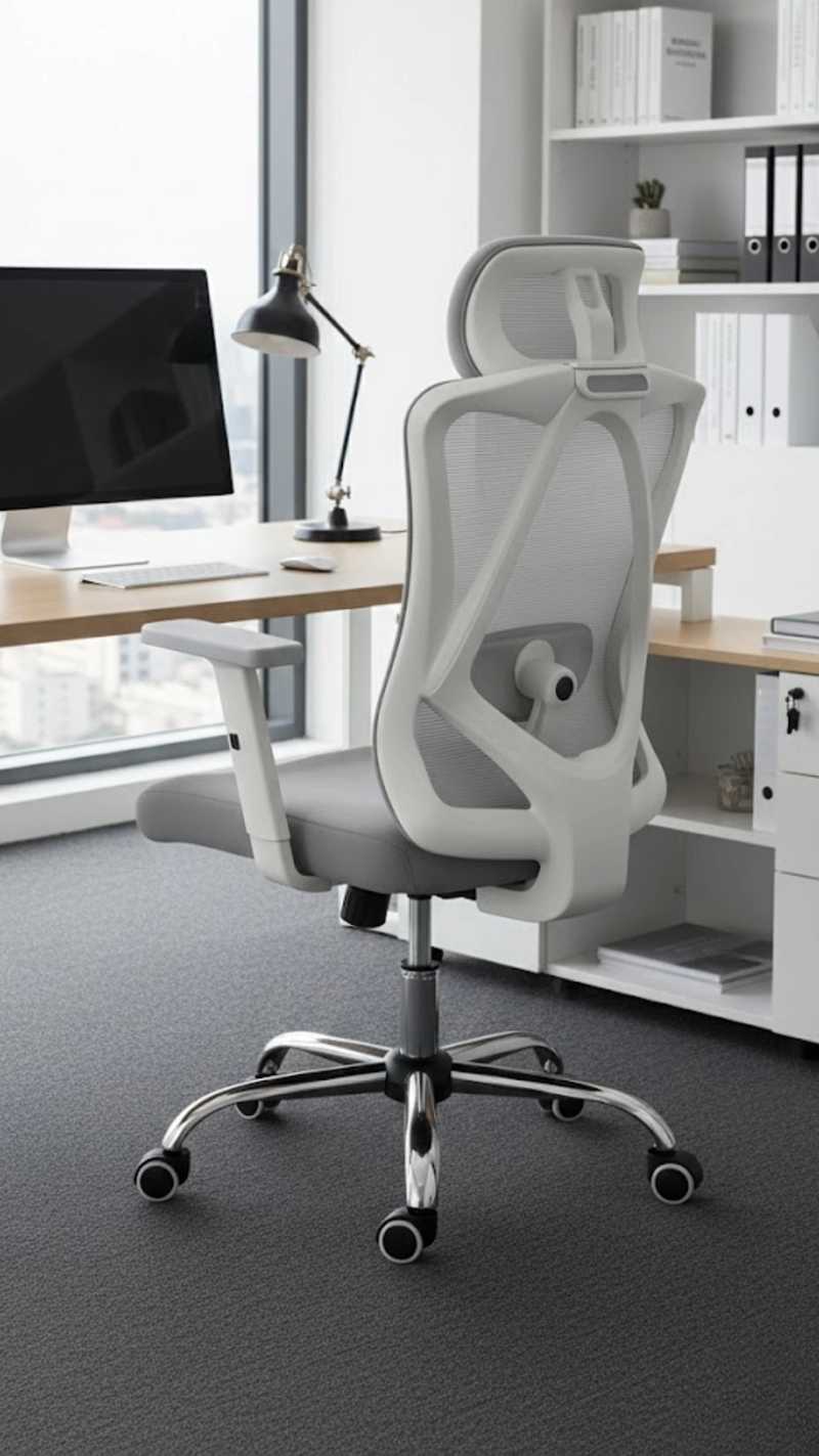 SILLA DE ESCRITORIO - OFICINA - GAMER HOUSTON GRIS - 2