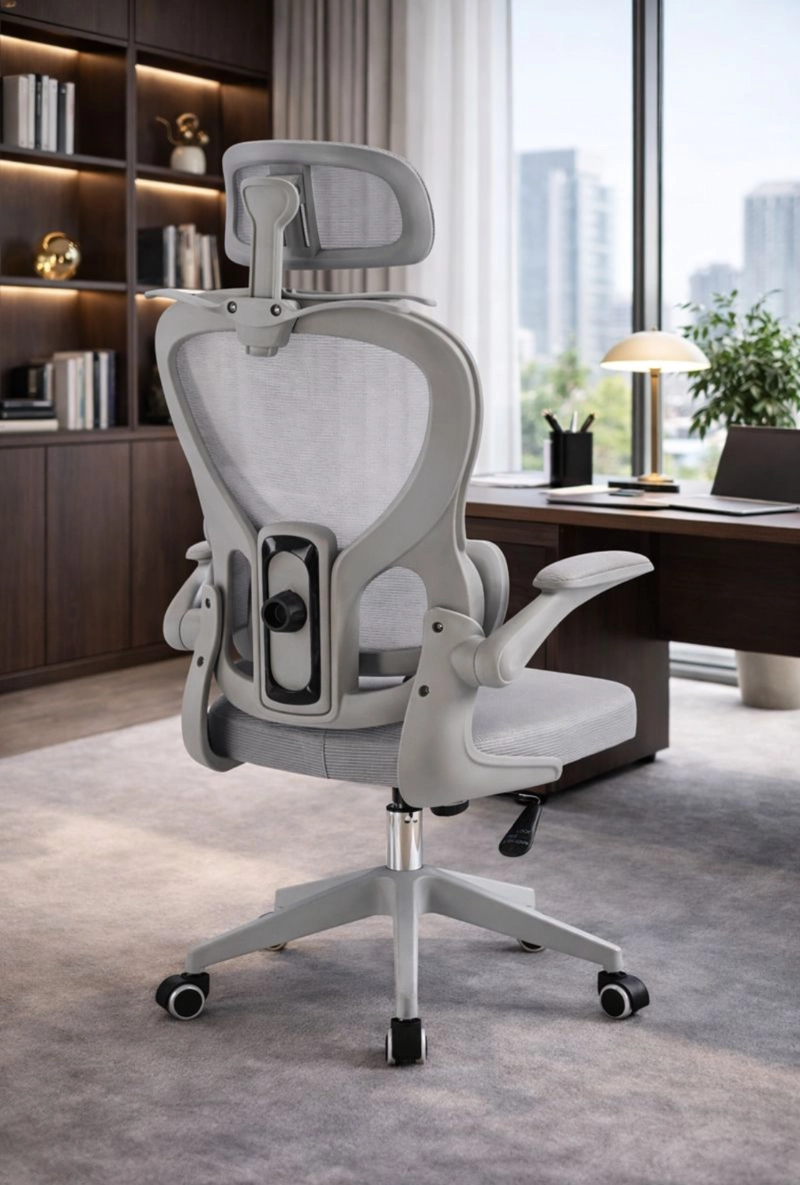 SILLA ERGONOMICA DE OFICINA PARA ESCRITORIO BOISE GRIS - 2