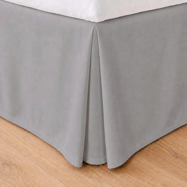 FALDON 144 HILOS CLASICO LISO 2 PLAZAS GRIS - 1