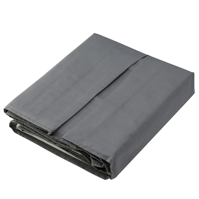 FALDON 144 HILOS CLASICO LISO 2 PLAZAS GRIS - 2