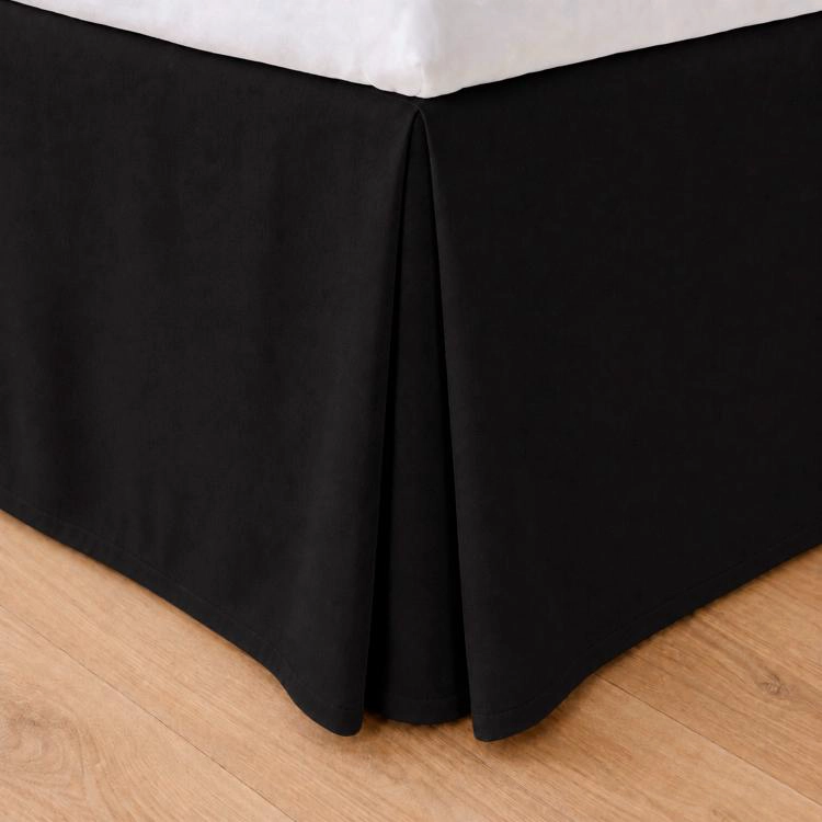 FALDON 144 HILOS CLASICO LISO 1,5 PLAZA NEGRO - 1