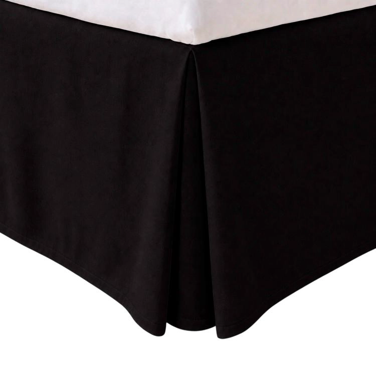 FALDON 144 HILOS CLASICO LISO 2 PLAZAS NEGRO - 3