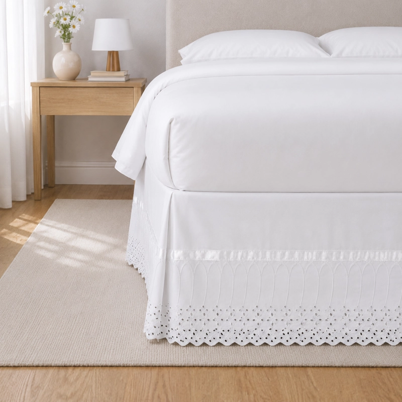 FALDON 144 HILOS BRODERIE AMANDA 1 PLAZA BLANCO - 1