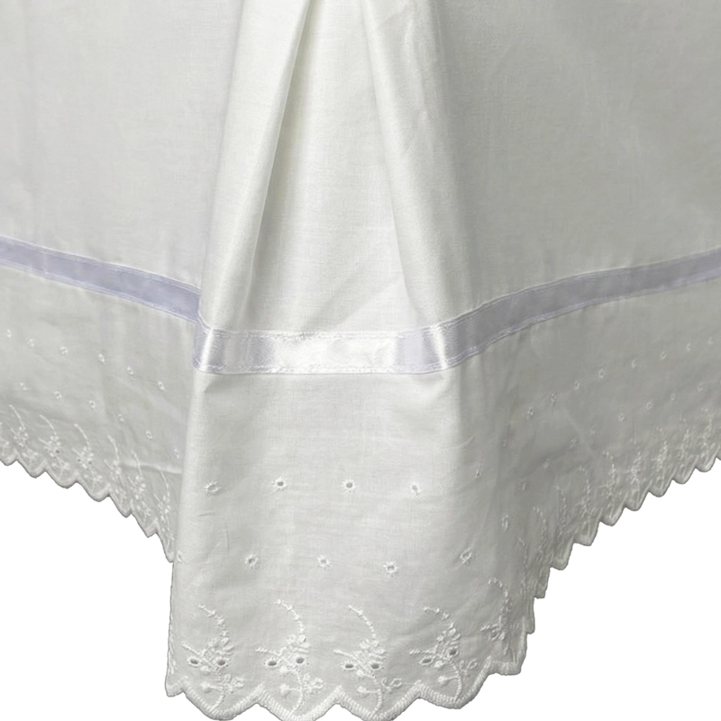 FALDON 144 HILOS BRODERIE AMANDA 2 PLAZAS BLANCO - 2