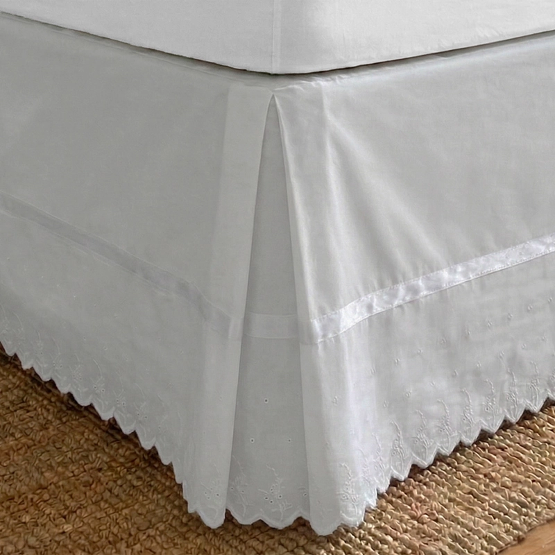 FALDON 144 HILOS BRODERIE AMANDA 2 PLAZAS BLANCO - 4