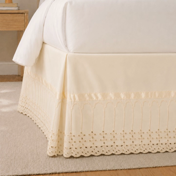 FALDON 144 HILOS BRODERIE AMANDA 2 PLAZAS CRUDO - 4