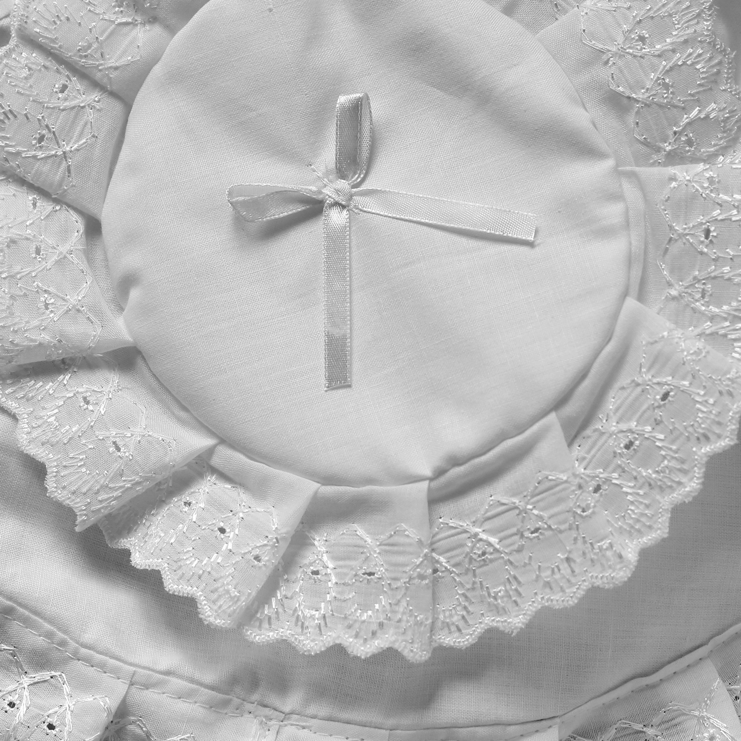 JUEGO DE CORTINA PARA BAÑO BRODERIE AMANDA 6 PIEZAS BLANCA - 2