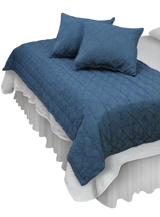 PIECERA CON FUNDAS BARROCO AZUL REVERSIBLE - 1