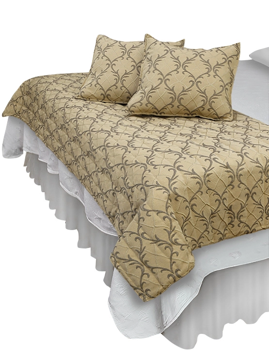 PIECERA CON FUNDAS BARROCO BEIGE REVERSIBLE - 1