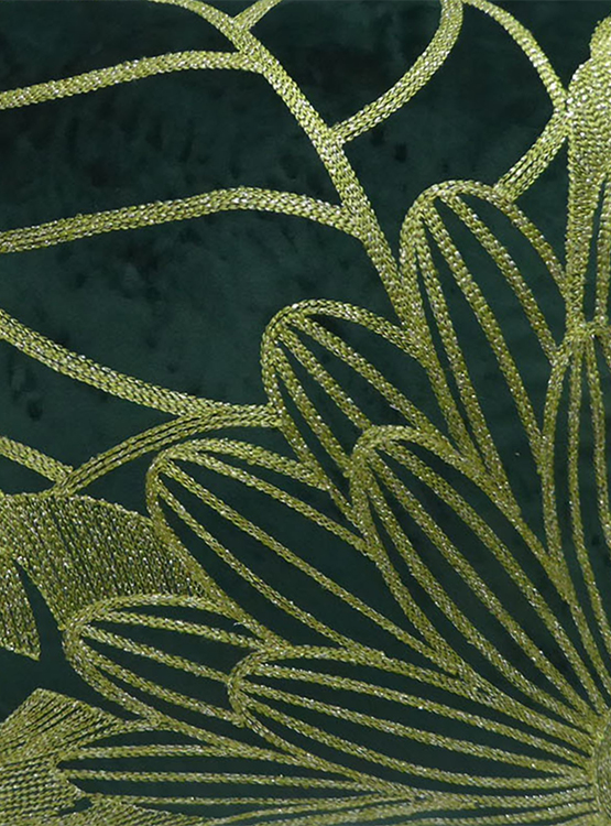 FUNDA MALLORCA DECORATIVA COJÍN FLORAL 45 X 45 CM VERDE PETROLEO - 2