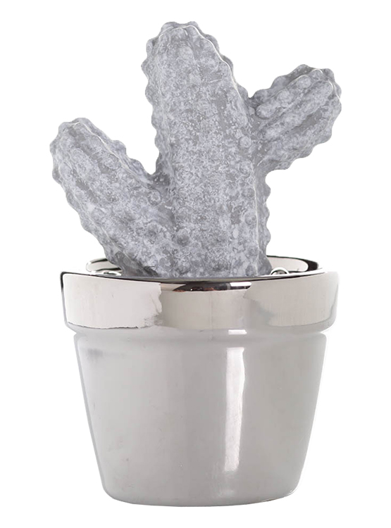 FIGURA DECORATIVA CACTUS GANCHO CERAMICA CONCRETO