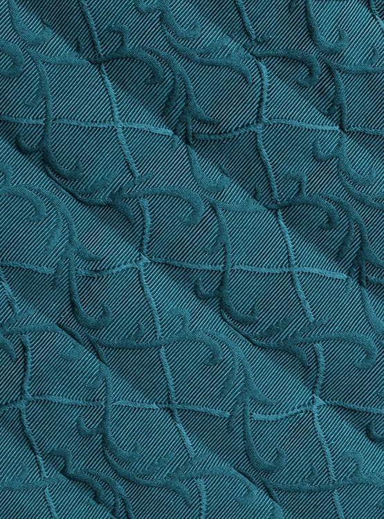 PIECERA CON FUNDAS BARROCO TURQUESA REVERSIBLE - 2