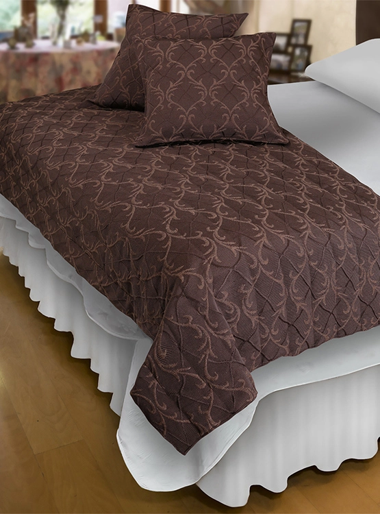 PIECERA MALLORCA BARROCO CHOCOLATE CON FUNDAS REVERSIBLE - 2