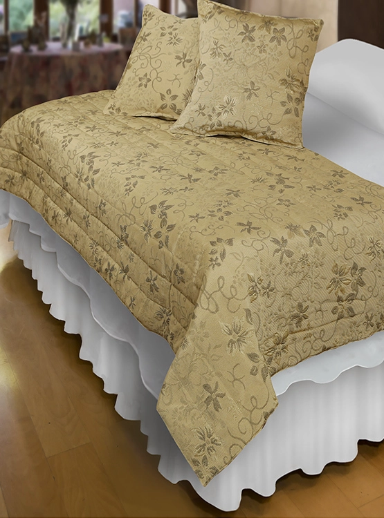 PIECERA MALLORCA VICTORIANA SUPERKING BEIGE CON FUNDAS REVERSIBLE - 3
