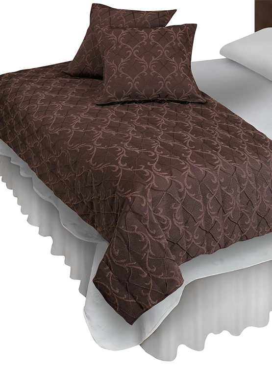 PIECERA MALLORCA BARROCO SUPERKING CHOCOLATE CON FUNDAS REVERSIBLE - 1