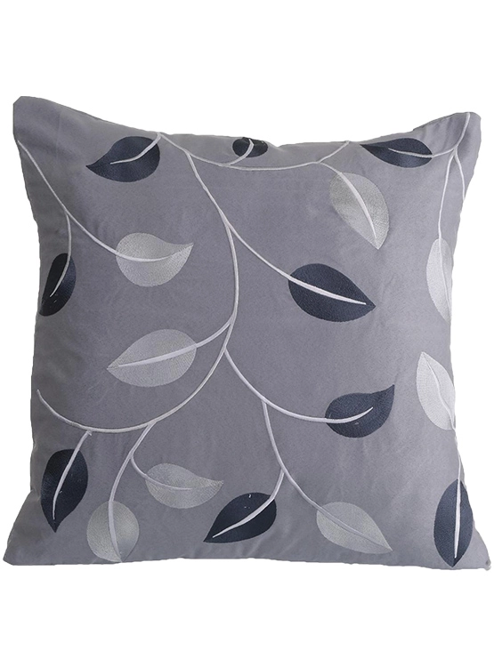 COJÍN MALLORCA HOJAS 45 X 14 CM GRIS - 1