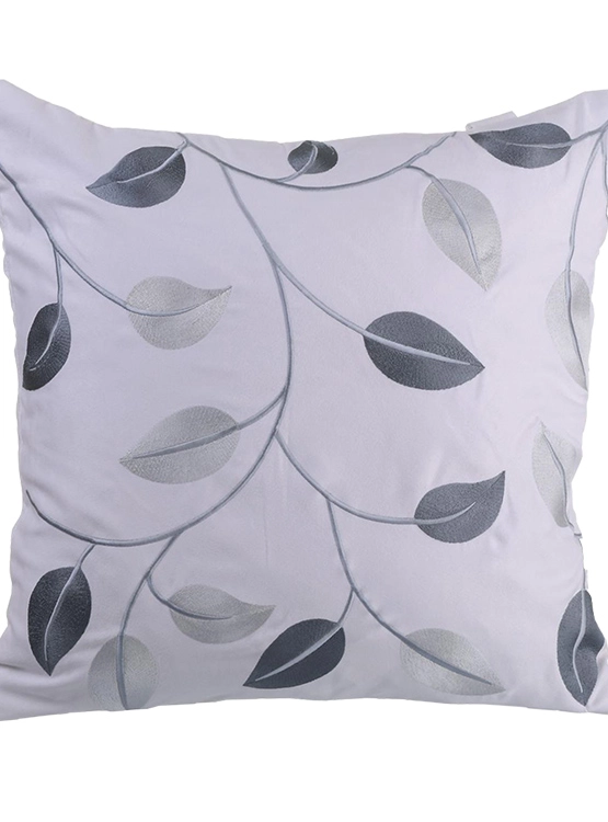 COJÍN MALLORCA HOJAS BLANCO 45 X 14 CM GRIS CLARO - 2