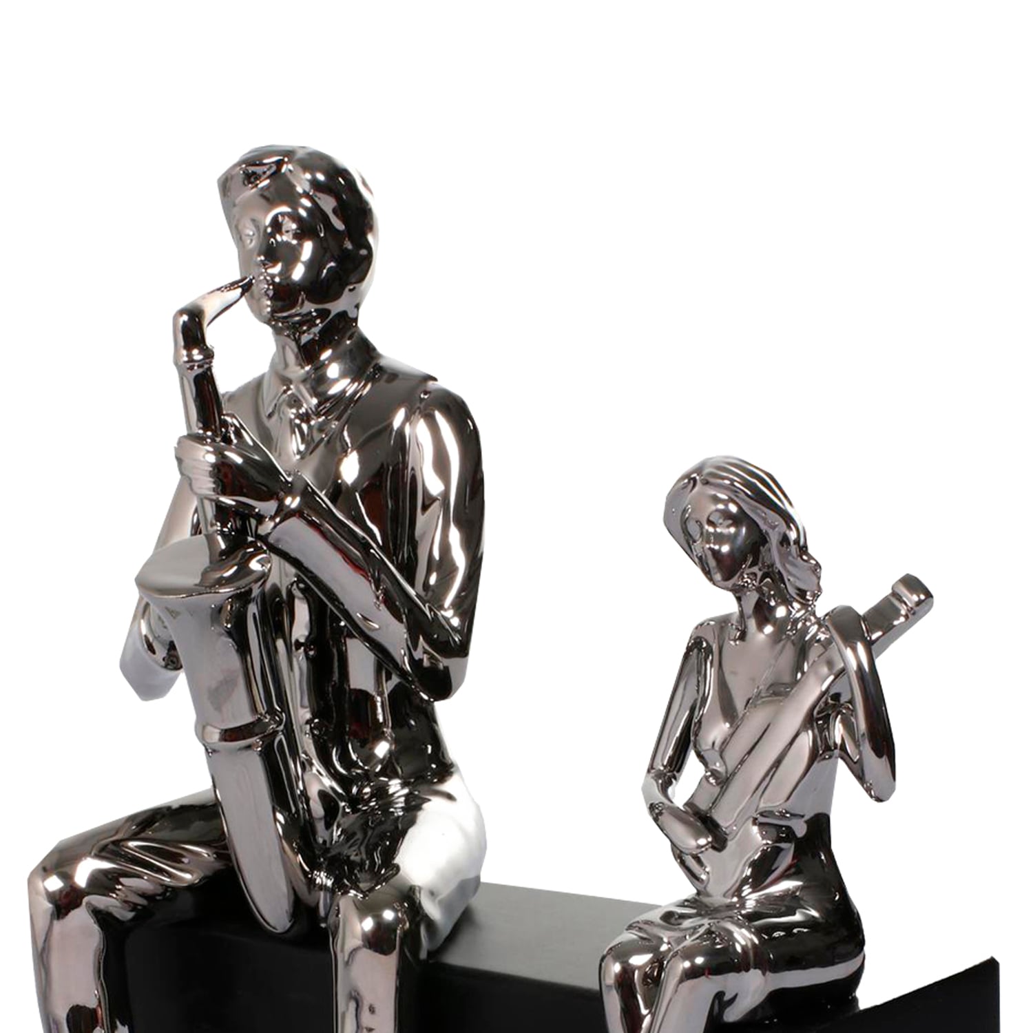 FIGURA DECORATIVA MUSICOS SILVER - 2