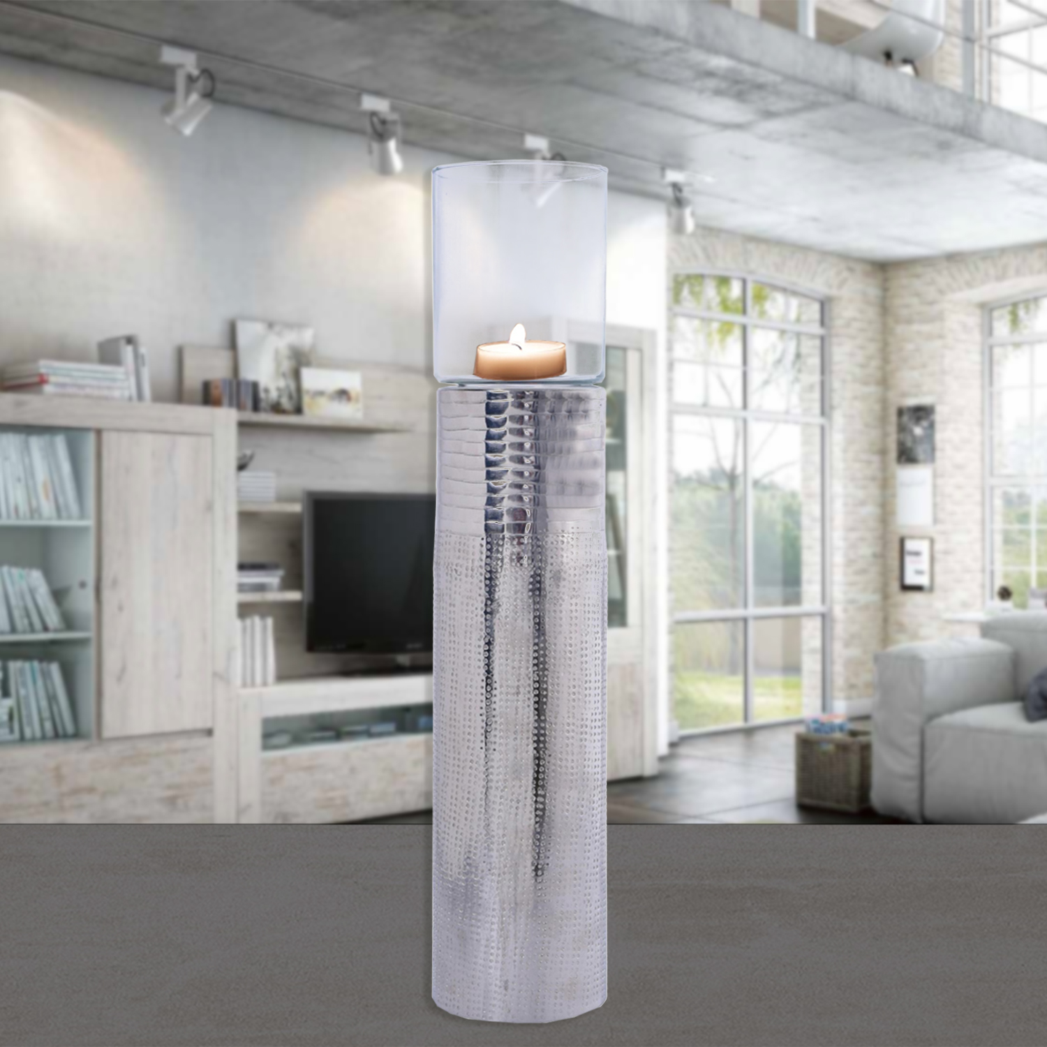 PORTAVELA DECORATIVO SOFIA PLUS | PLATEADO - 2