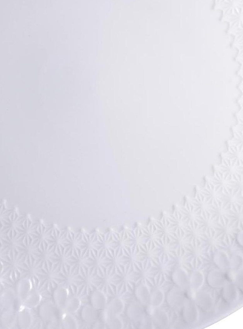 PLATO DECORATIVO GLASGOW BLANCO - 3