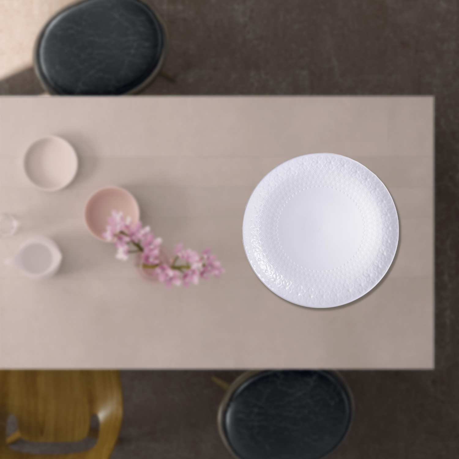 PLATO DECORATIVO GLASGOW BLANCO - 4