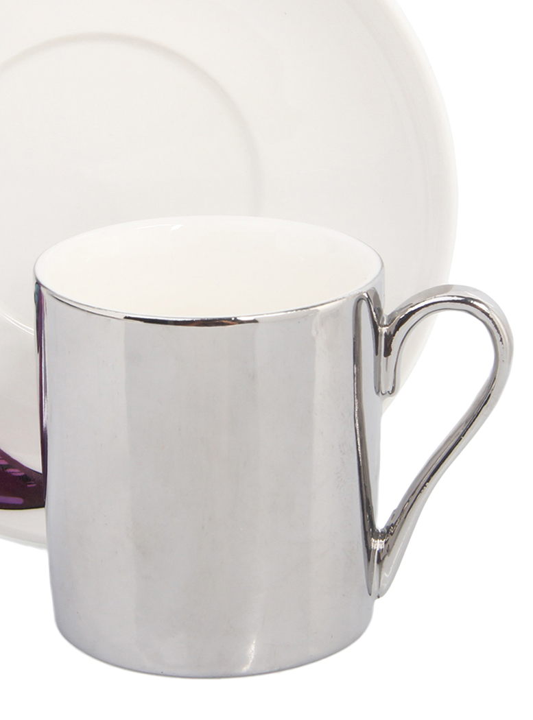 TAZA CAFÉ CON PLATO REFLEJO MORADO 2 PZAS - 3