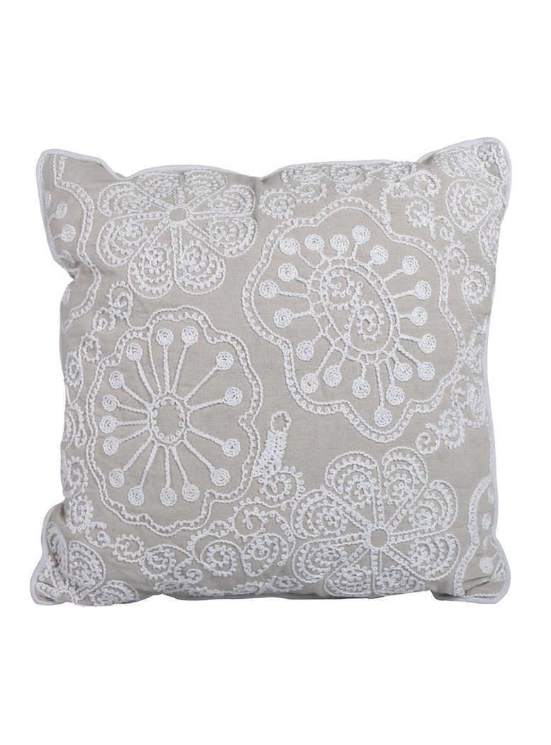 COJÍN MALLORCA DECORATIVO CAMPIÑA 45 X 45 CM BEIGE - 1