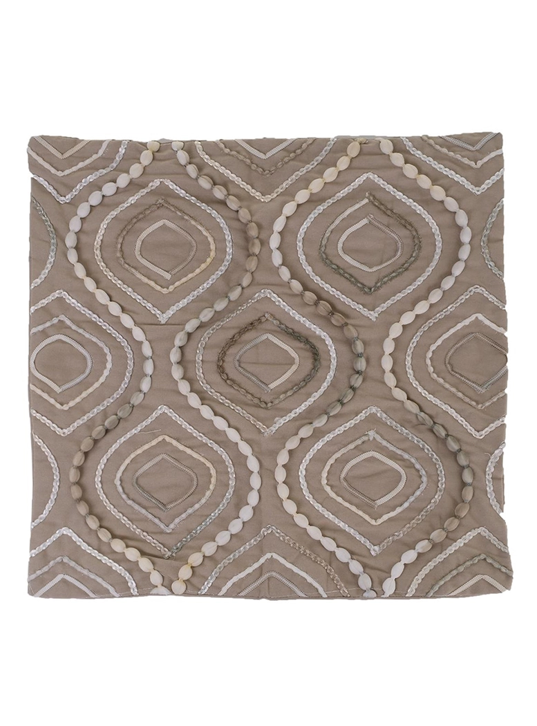 FUNDA MALLORCA COJÍN NANTES 45 X 45 CM OCRE - 1