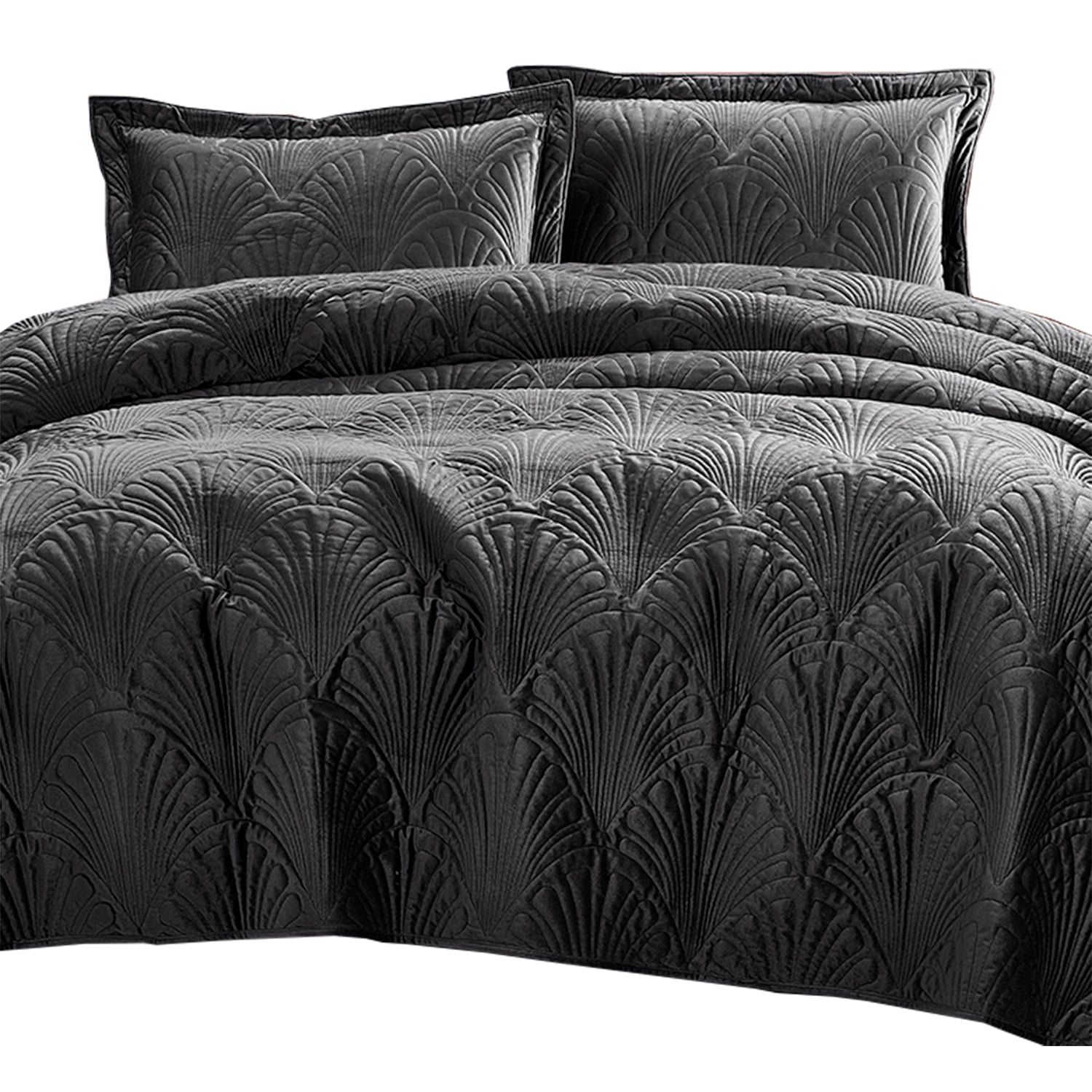 QUILT LISO VELVET PARIS GRAFITO 2 PLAZAS - 1