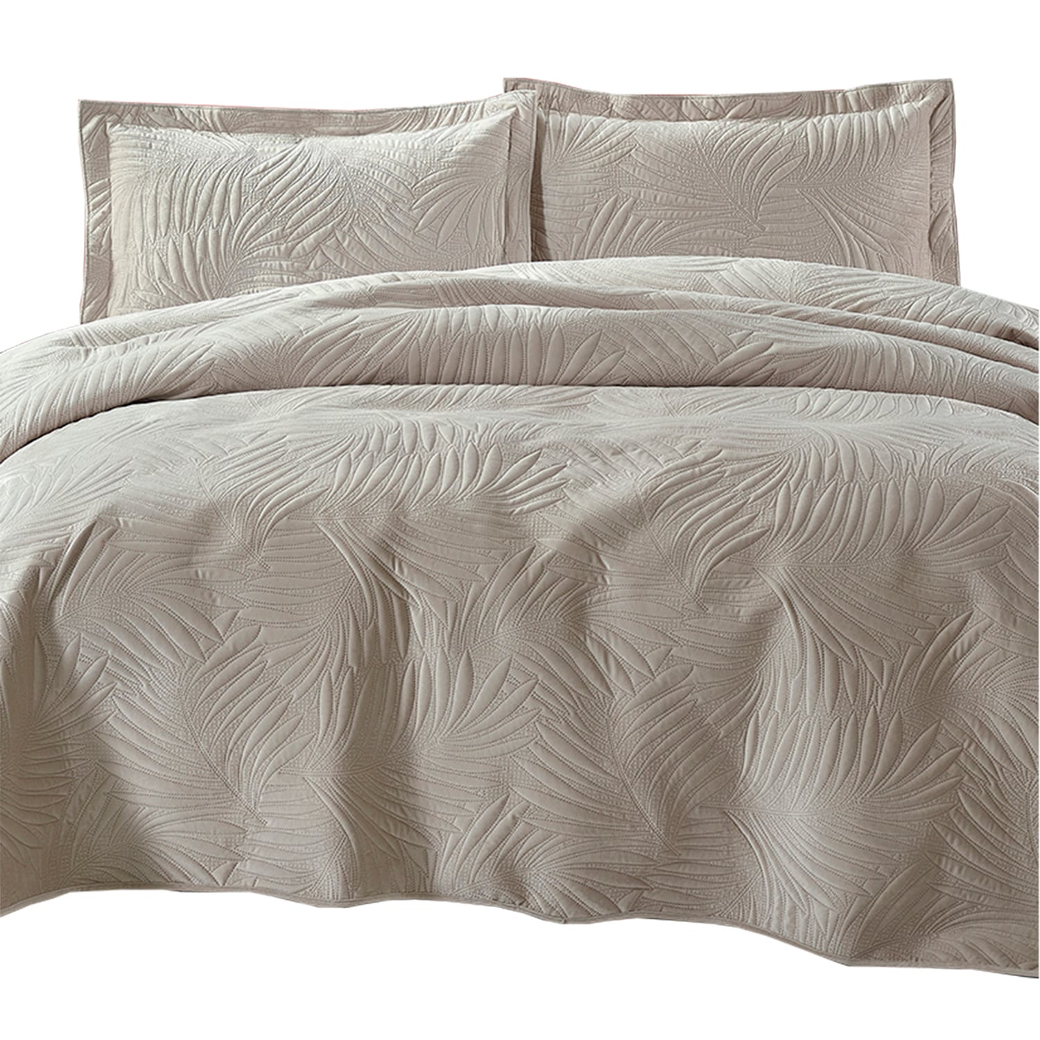 QUILT LISO VELVET IBIZA CRUDO KING - 1