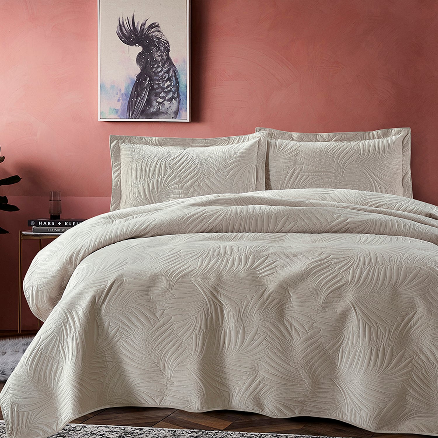 QUILT LISO VELVET IBIZA CRUDO KING - 5