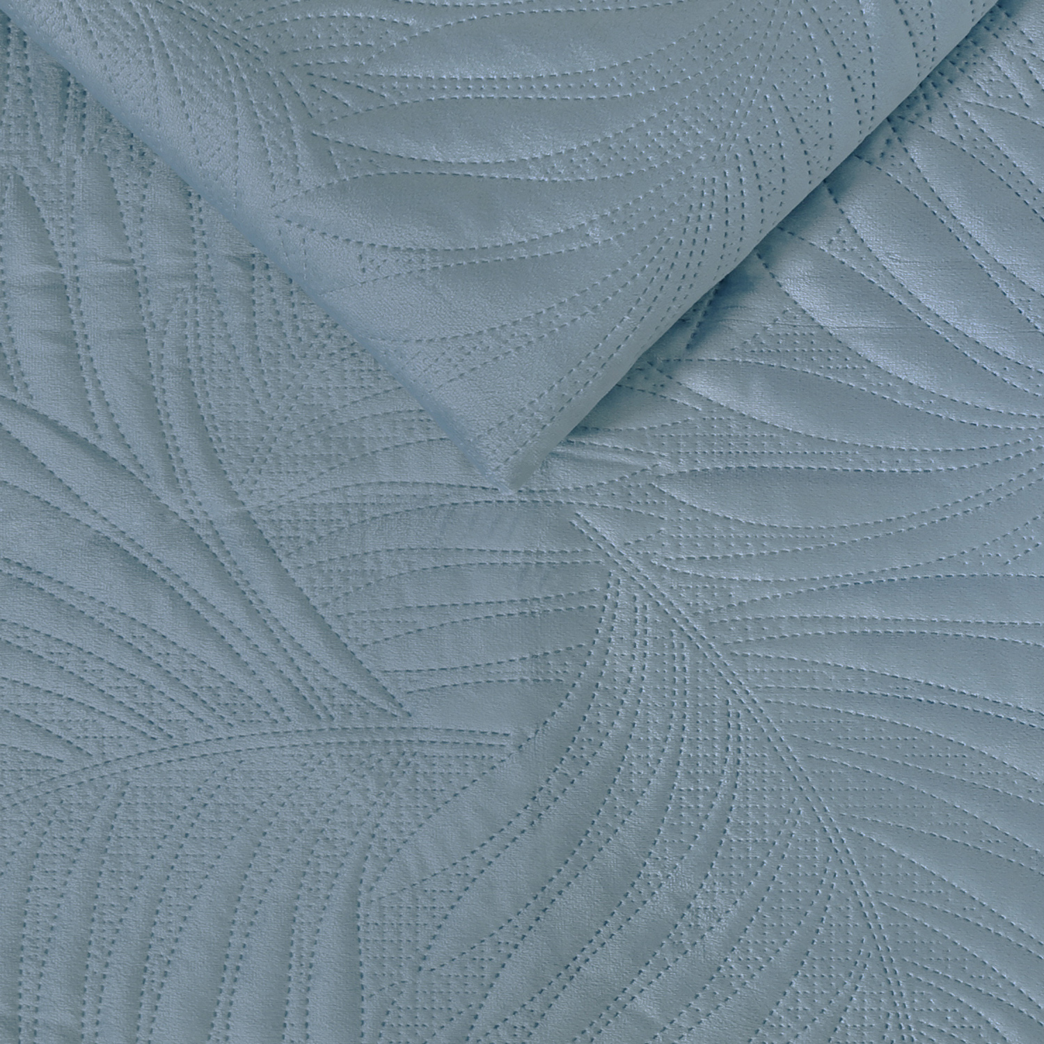 QUILT LISO VELVET IBIZA CELESTE LIGHT KING - 2