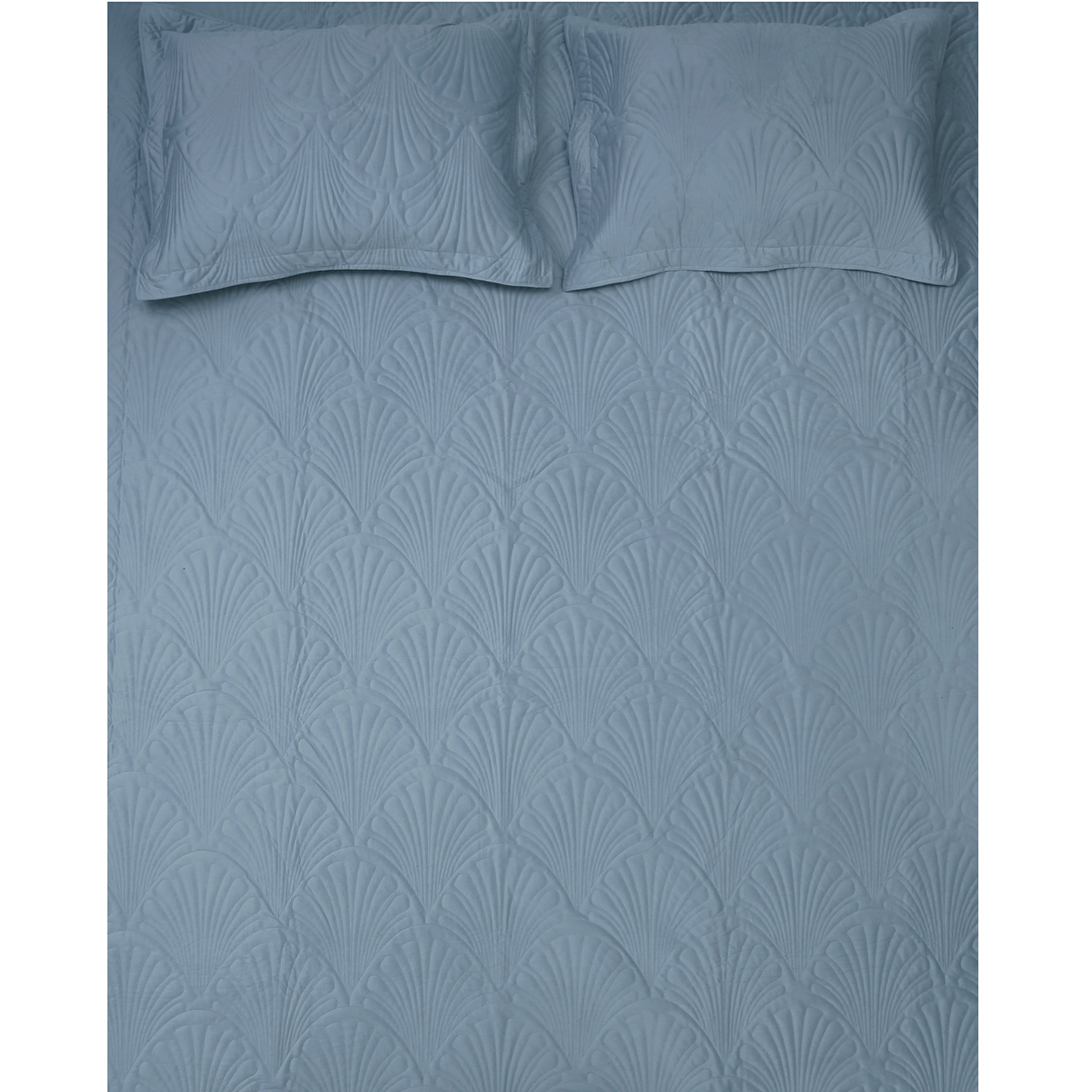 QUILT LISO VELVET IBIZA CELESTE LIGHT KING - 3