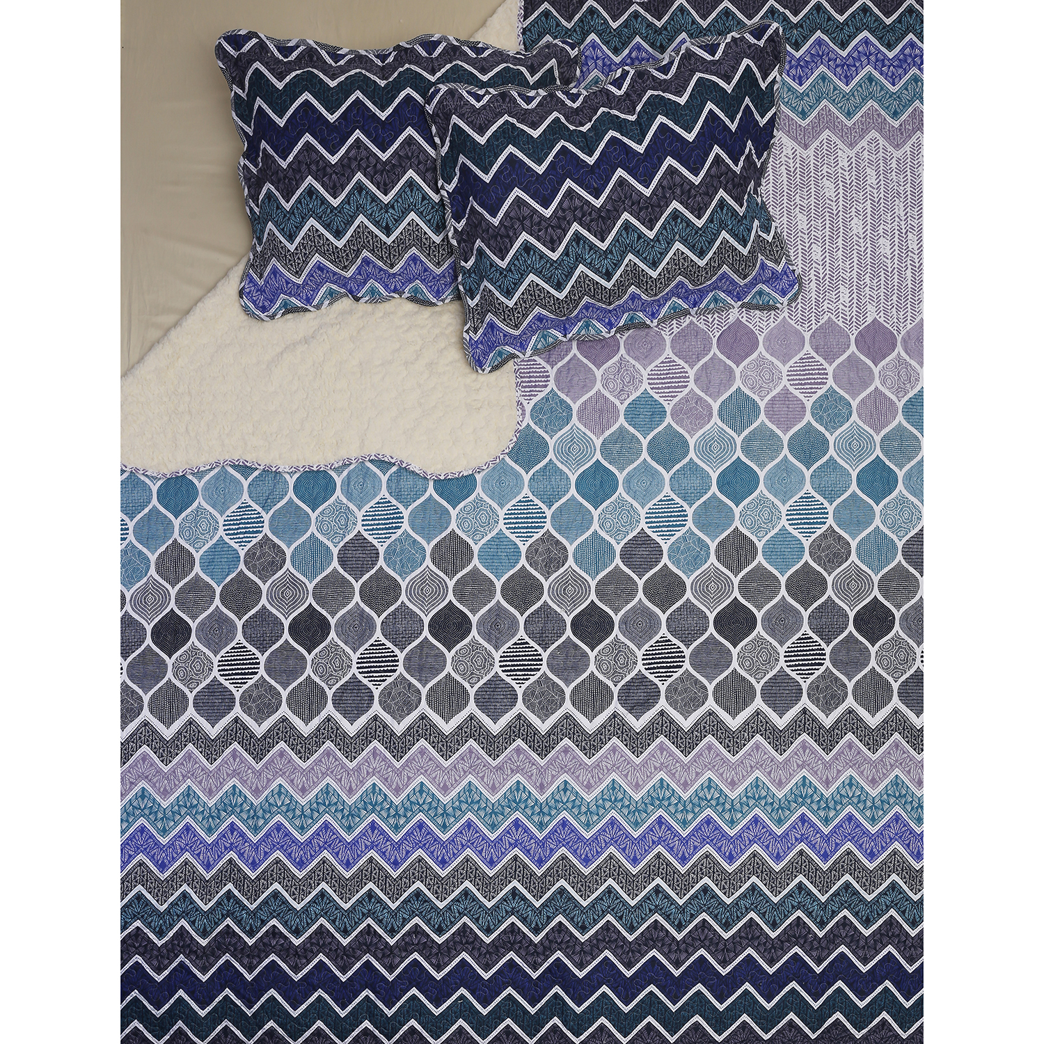 QUILT SHERPA KING BOSTON ESTAMPADO - 4