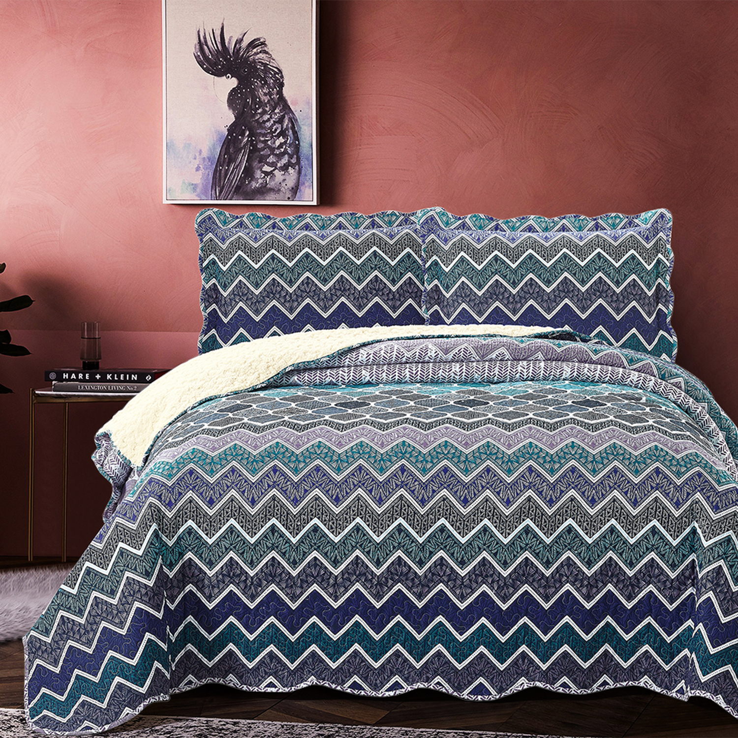QUILT SHERPA KING BOSTON ESTAMPADO - 5