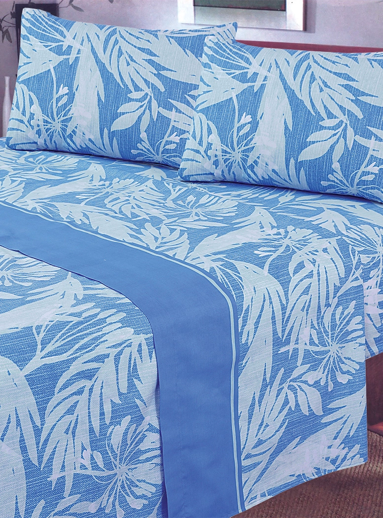 JUEGO DE SABANAS T144 KING BOTANICA BLUE - 2