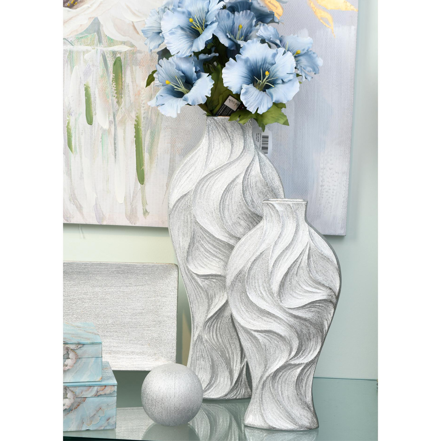 JARRON DECORATIVO LUXEMBURGO GRANDE | PLATA - 3