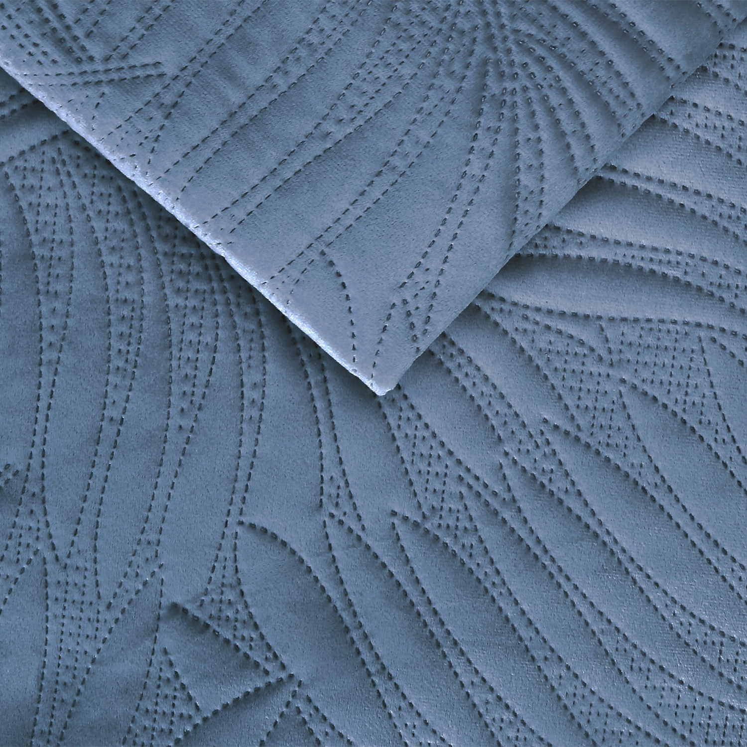 QUILT LISO VELVET IBIZA PETRÓLEO SUPERKING - 2