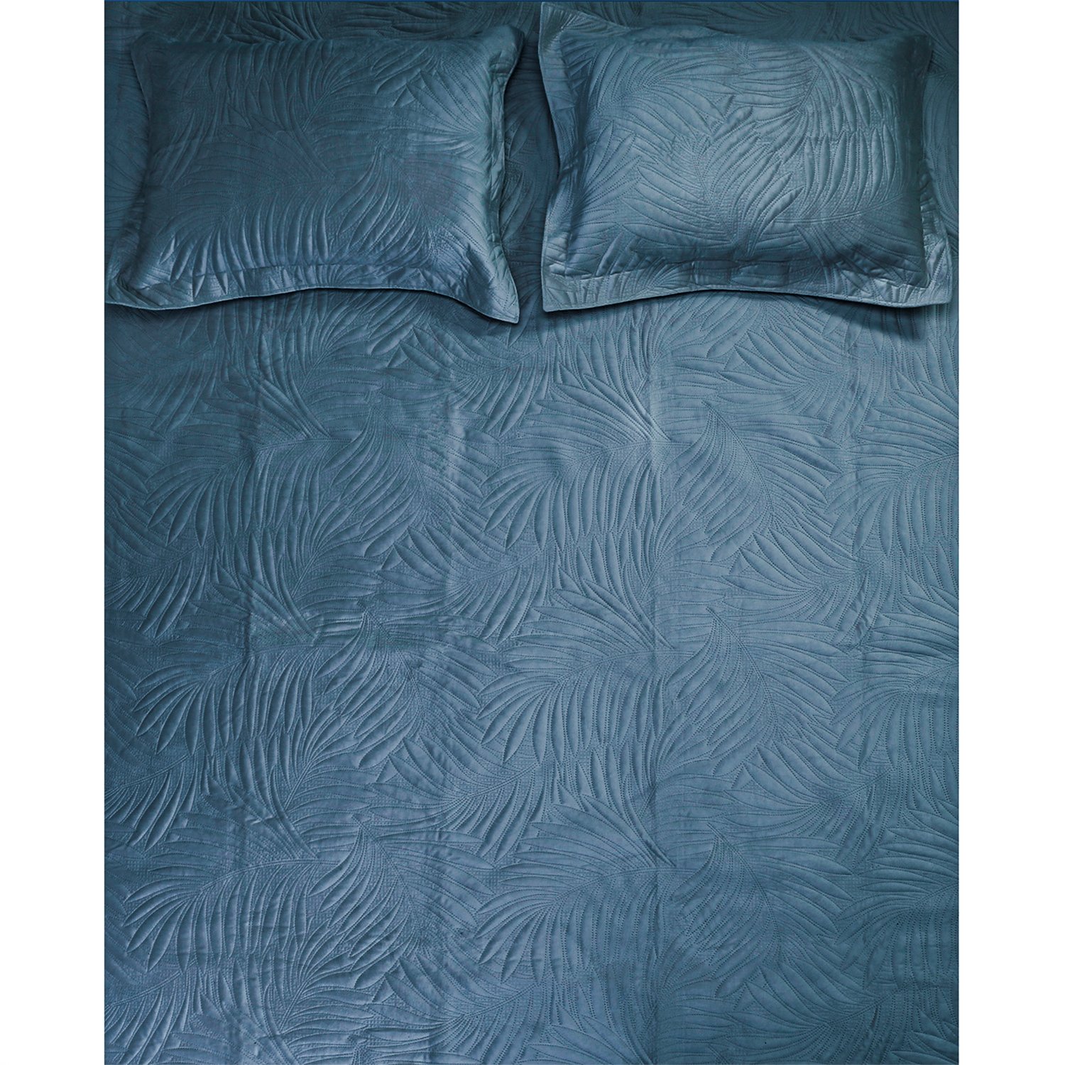 QUILT LISO VELVET IBIZA PETRÓLEO SUPERKING - 4