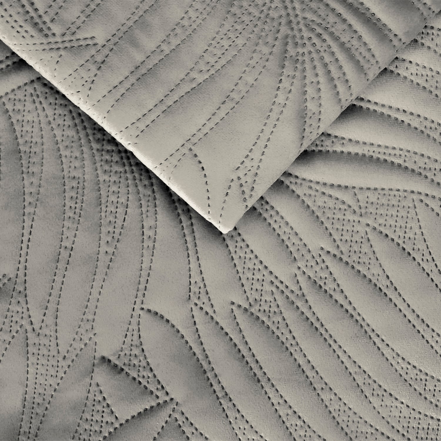 QUILT LISO VELVET IBIZA GRIS 2 PLAZAS - 2