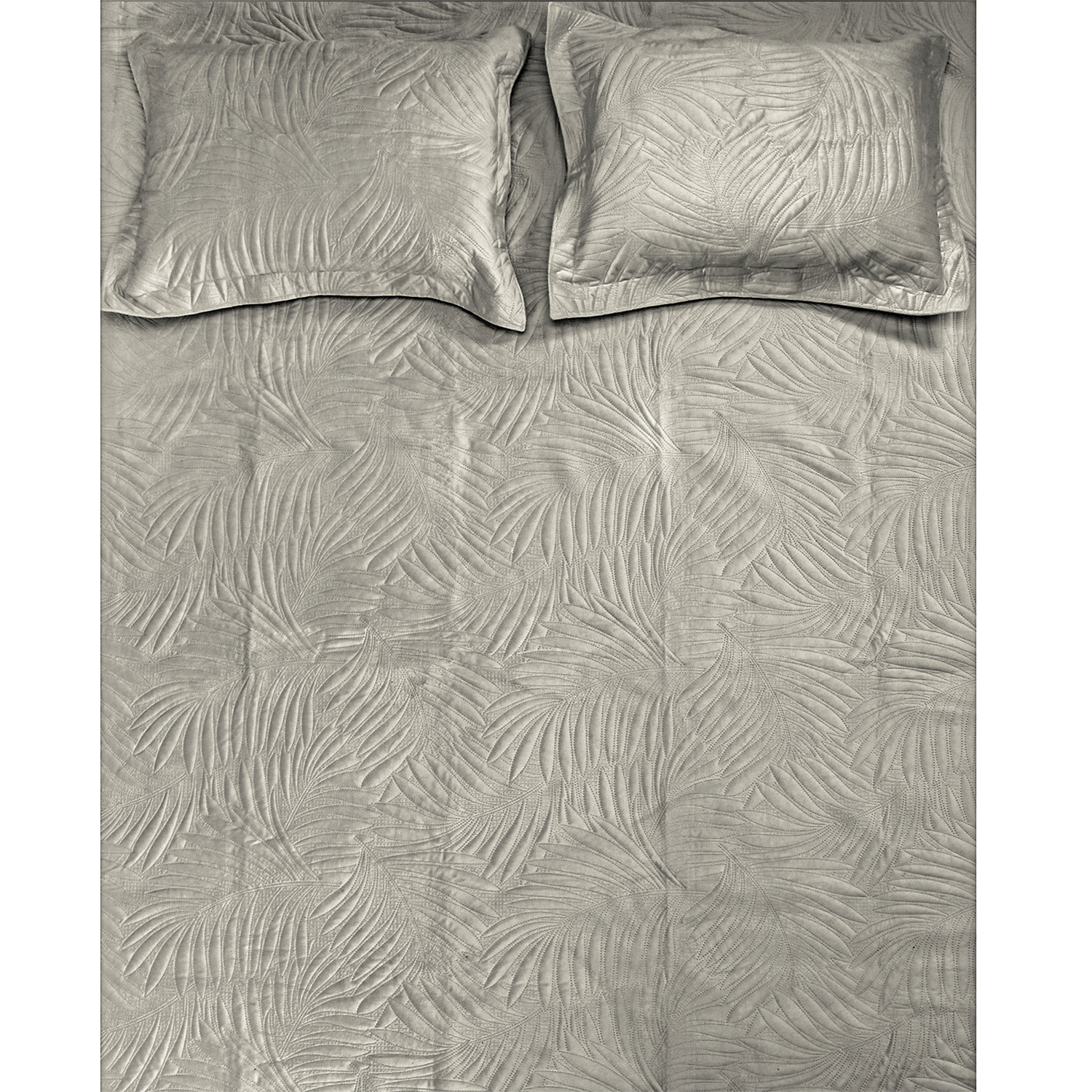 QUILT LISO VELVET IBIZA GRIS KING - 3
