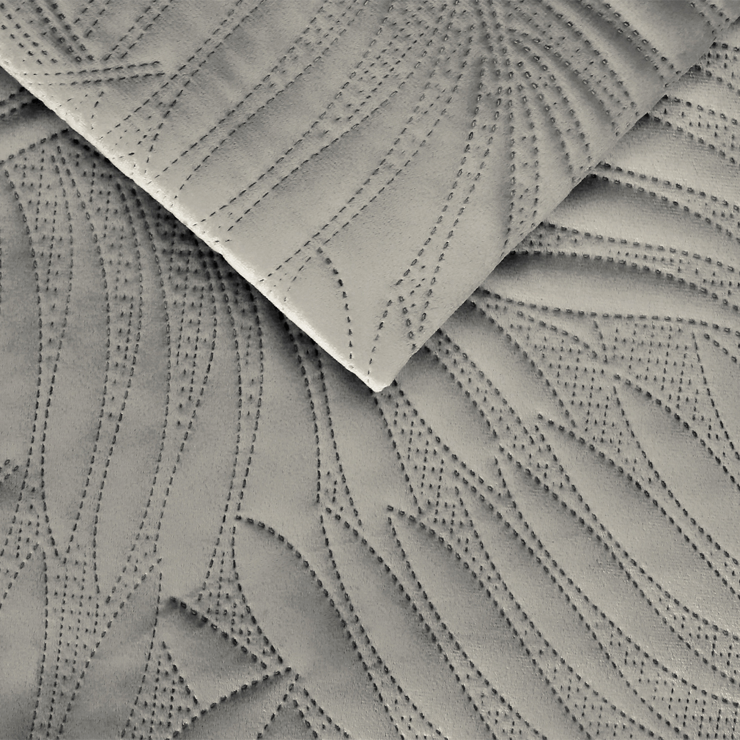QUILT LISO VELVET IBIZA GRIS SUPERKING - 2