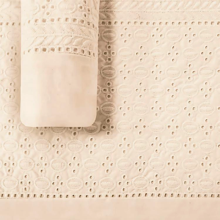 JUEGO DE SABANAS 180 HILOS BRODERIE CRUDA SUPERKING - 2