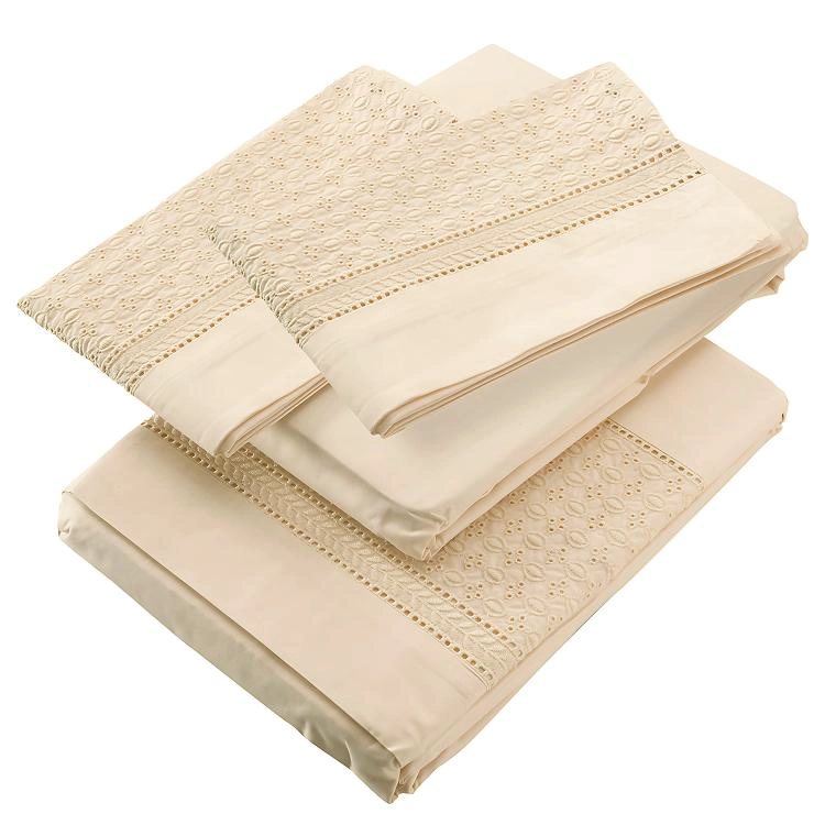 JUEGO DE SABANAS 180 HILOS BRODERIE CRUDA SUPERKING - 3